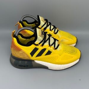 Adidas Ninja ZX 2K Boost Yellow Legacy Gold Running Shoes FZ1887‎ Men’s Sz 5